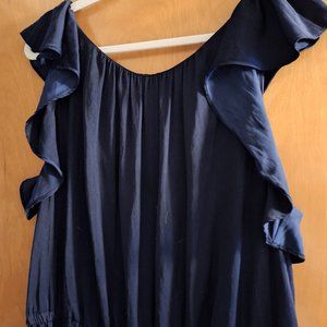 Loft Navy Blue Jumpsuit